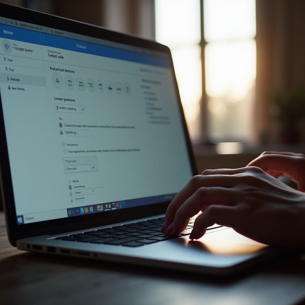 Interfața Google Forms la configurare formular